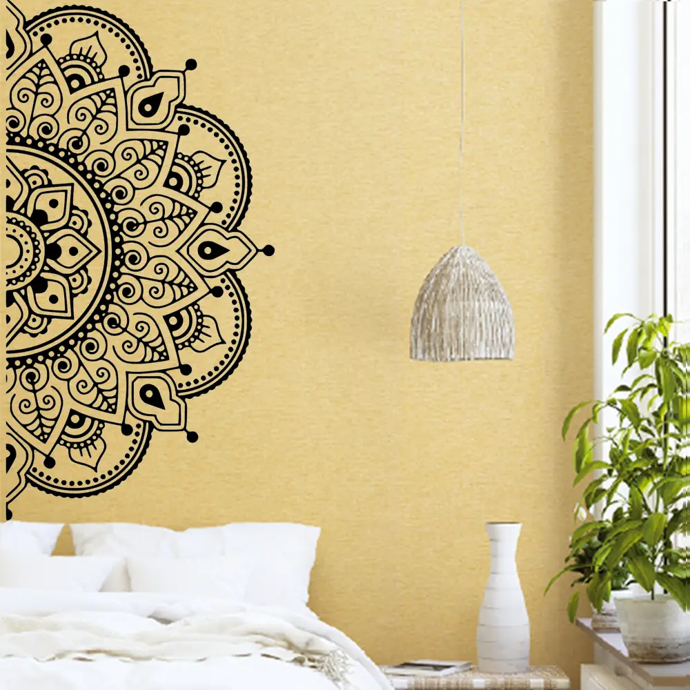 Mandala Curve Wall Stickers Dark Black | Stickers on Wall Mandala Curve Wall Stickers Dark Black | Stickers on Wall