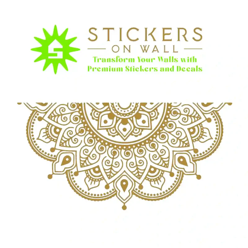 Mandala Curve Wall Stickers Gold | Stickers on Wall