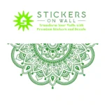 Mandala Curve Wall Stickers Mid Green | Stickers on Wall