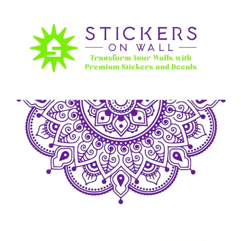 Mandala Curve Wall Stickers Perfect Purple | Stickers on Wall