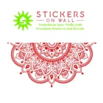 Mandala Curve Wall Stickers Red | Stickers on Wall