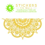 Mandala Decorative Wall Stickers Golden Yellow | Stickers on Wall