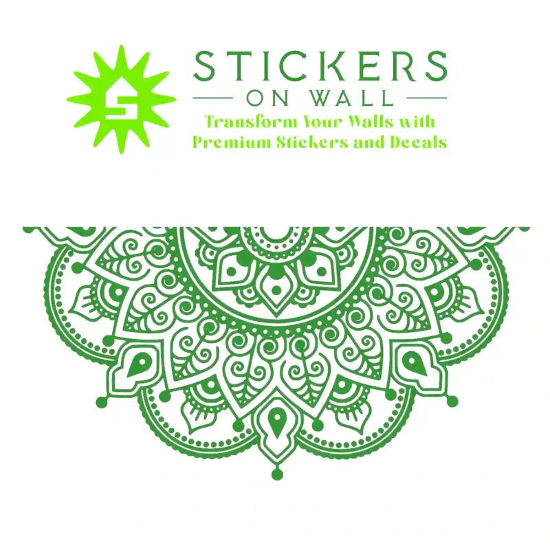 Mandala Decorative Wall Stickers Mid Green | Stickers on Wall