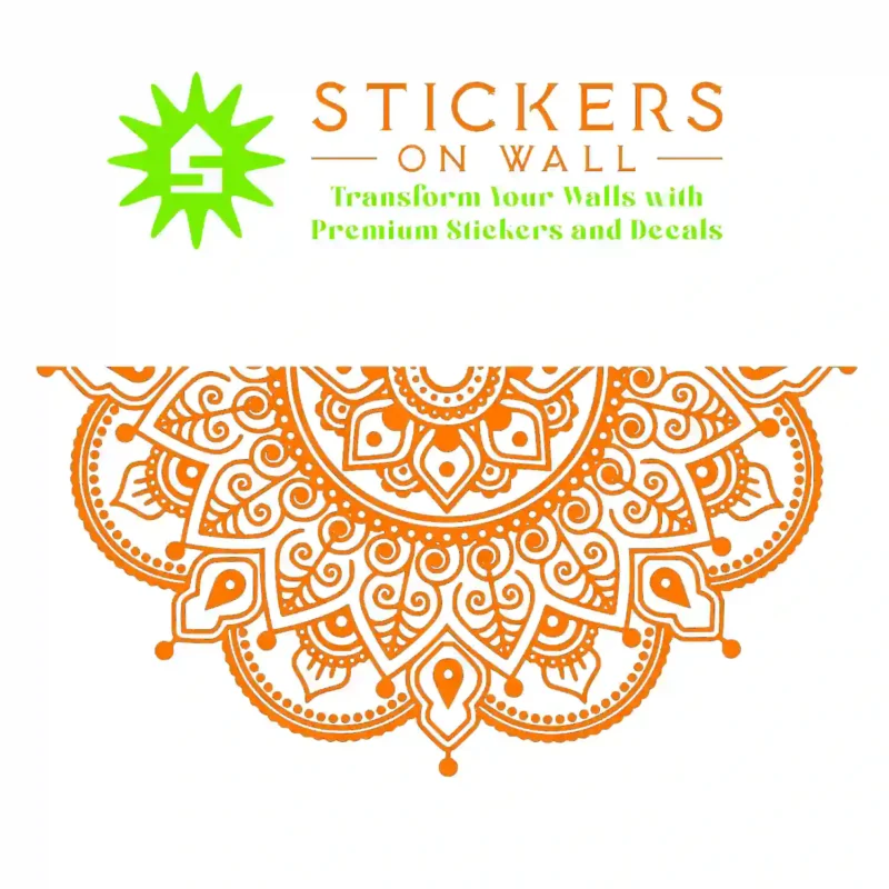 Mandala Decorative Wall Stickers Orange | Stickers on Wall