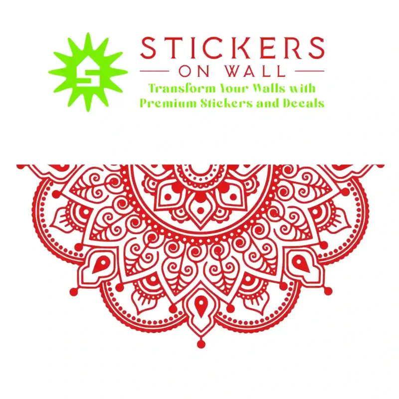 Mandala Decorative Wall Stickers Red | Stickers on Wall