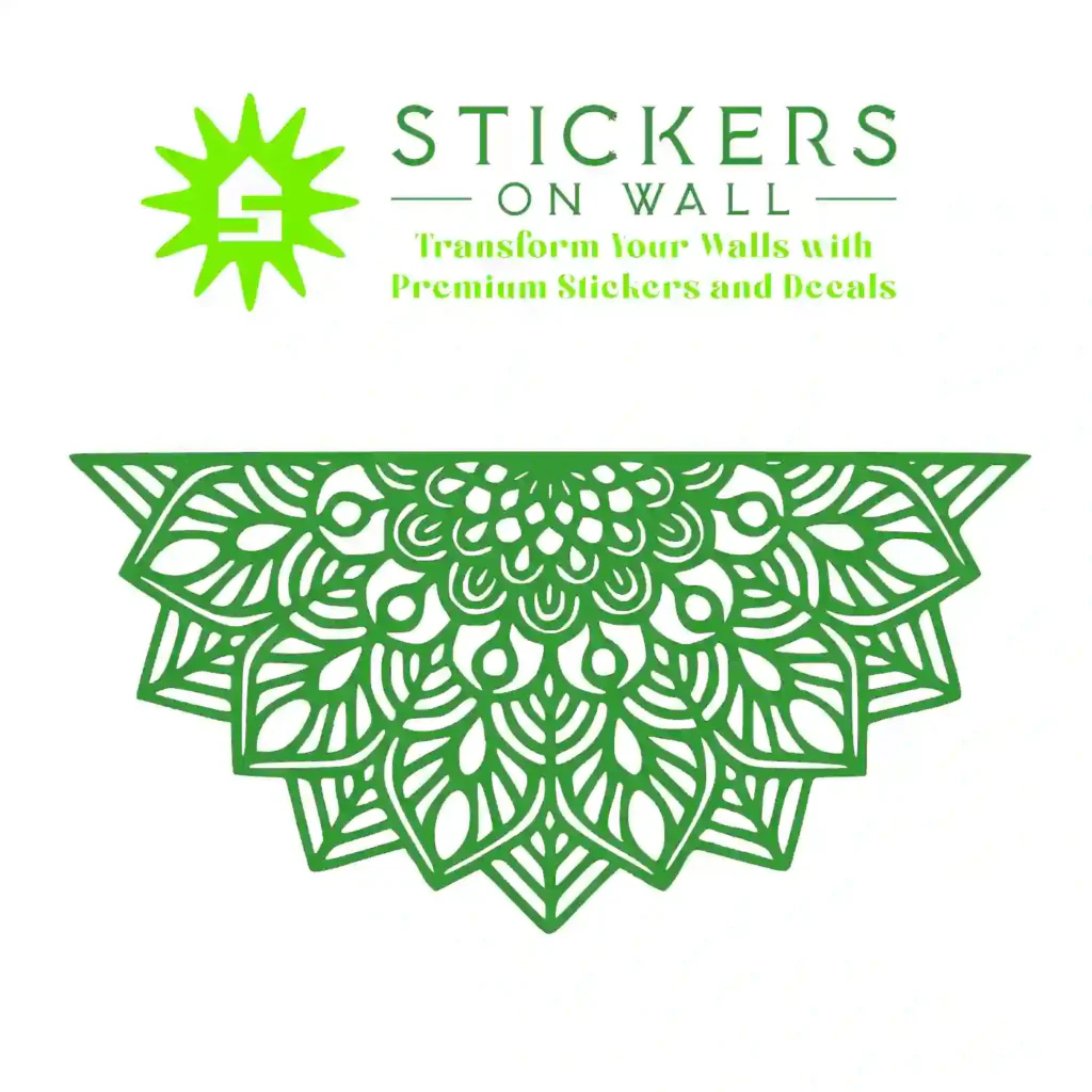 Mandala Design Wall Stickers Mid Green