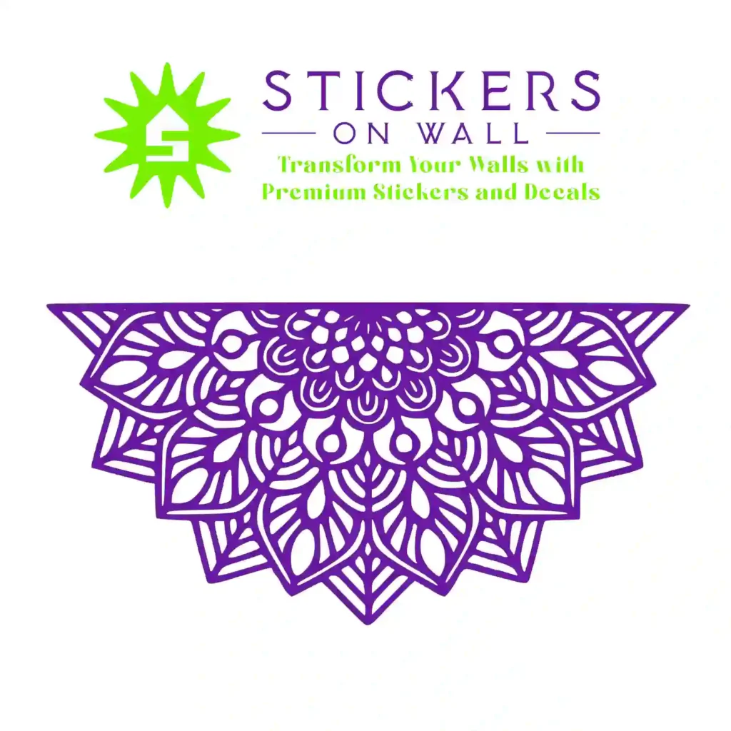 Mandala Design Wall Stickers Perfect Purple