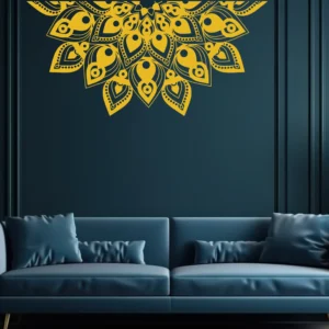 Mandala Feather Wall Stickers Pure Gold | Stickers on Wall