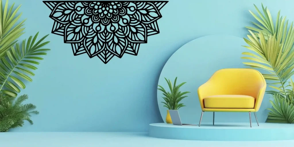 Mandala Half Design Wall Stickers  | Stickers on Wall
