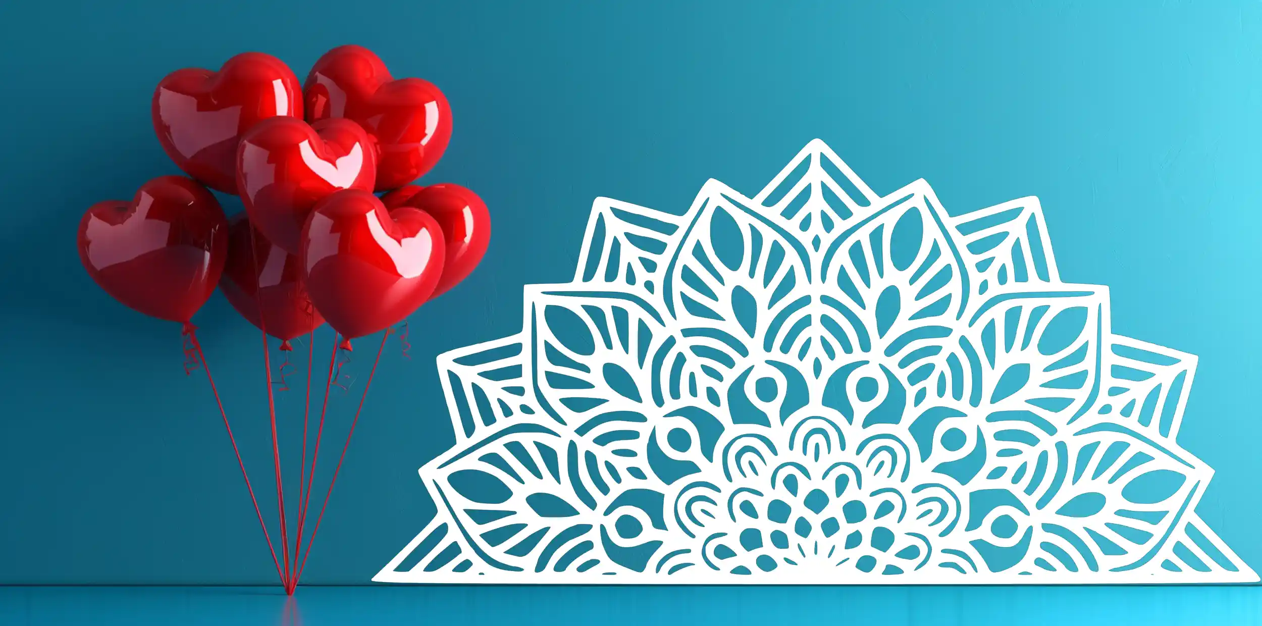 Mandala Half Design Wall Stickers