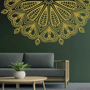 Mandala Half heart Wall Stickers | Stickers on Wall