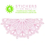 Mandala Half heart Wall Stickers Bubblegum | Stickers on Wall