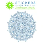 Mandala Heart Wall Stickers Azure Blue | Stickers on Wall