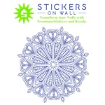 Mandala Heart Wall Stickers Brilliant Blue | Stickers on Wall