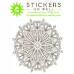 Mandala Heart Wall Stickers Brown | Stickers on Wall