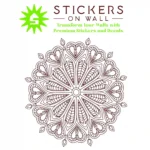 Mandala Heart Wall Stickers Burgundy | Stickers on Wall
