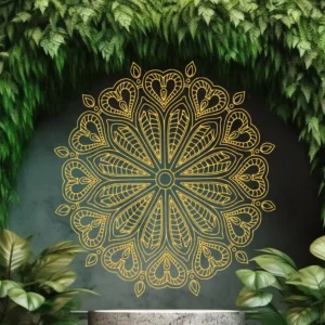 Mandala Heart Wall Stickers Dark Gold | Stickers on Wall