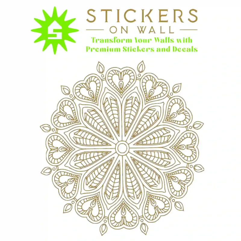 Mandala Heart Wall Stickers Gold | Stickers on Wall