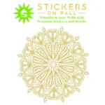 Mandala Heart Wall Stickers Golden Yellow | Stickers on Wall
