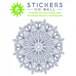 Mandala Heart Wall Stickers Medium Blue | Stickers on Wall