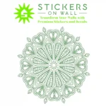 Mandala Heart Wall Stickers Mid Green | Stickers on Wall
