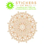 Mandala Heart Wall Stickers Orange | Stickers on Wall
