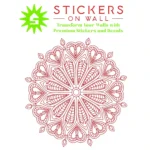 Mandala Heart Wall Stickers Red | Stickers on Wall