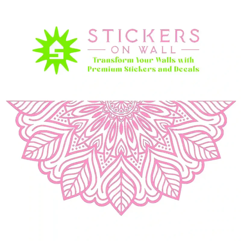 Mandala Leaf Wall Stickers Bubblegum | Stickers on Wall