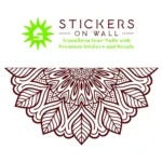 Mandala Leaf Wall Stickers Burgundy | Stickers on Wall