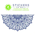 Mandala Leaf Wall Stickers Medium Blue | Stickers on Wall