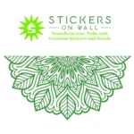 Mandala Leaf Wall Stickers Mid Green | Stickers on Wall