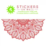 Mandala Leaf Wall Stickers Red | Stickers on Wall