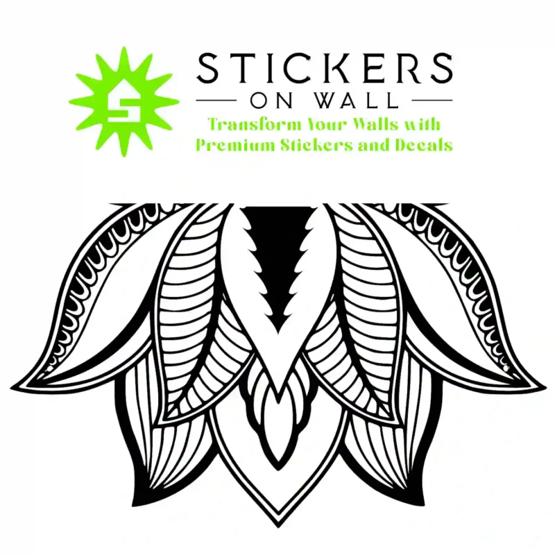 Mandala Lotus Wall Stickers Black | Stickers on Wall