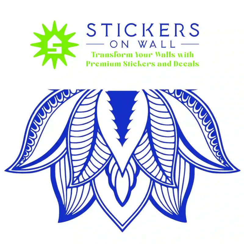 Mandala Lotus Wall Stickers Brilliant Blue | Stickers on Wall