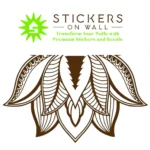 Mandala Lotus Wall Stickers Brown | Stickers on Wall