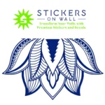 Mandala Lotus Wall Stickers Medium Blue | Stickers on Wall