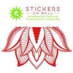 Mandala Lotus Wall Stickers Red | Stickers on Wall