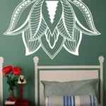 Mandala Lotus Wall Stickers White | Stickers on Wall