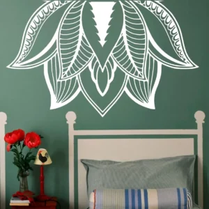 Mandala Lotus Wall Stickers White | Stickers on Wall