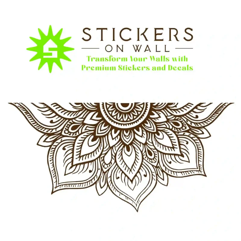 Mandala Petal Wall Stickers Brown | Stickers on Wall