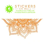 Mandala Petal Wall Stickers Orange | Stickers on Wall
