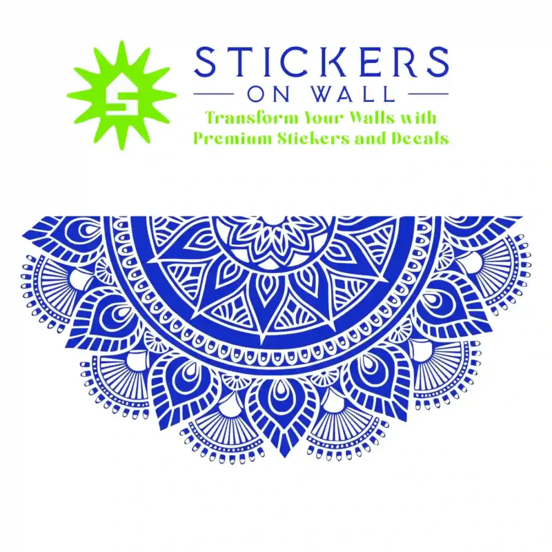 Mandala Semi Wall Stickers Brilliant Blue | Stickers on Wall