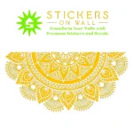 Mandala Semi Wall Stickers Golden Yellow | Stickers on Wall