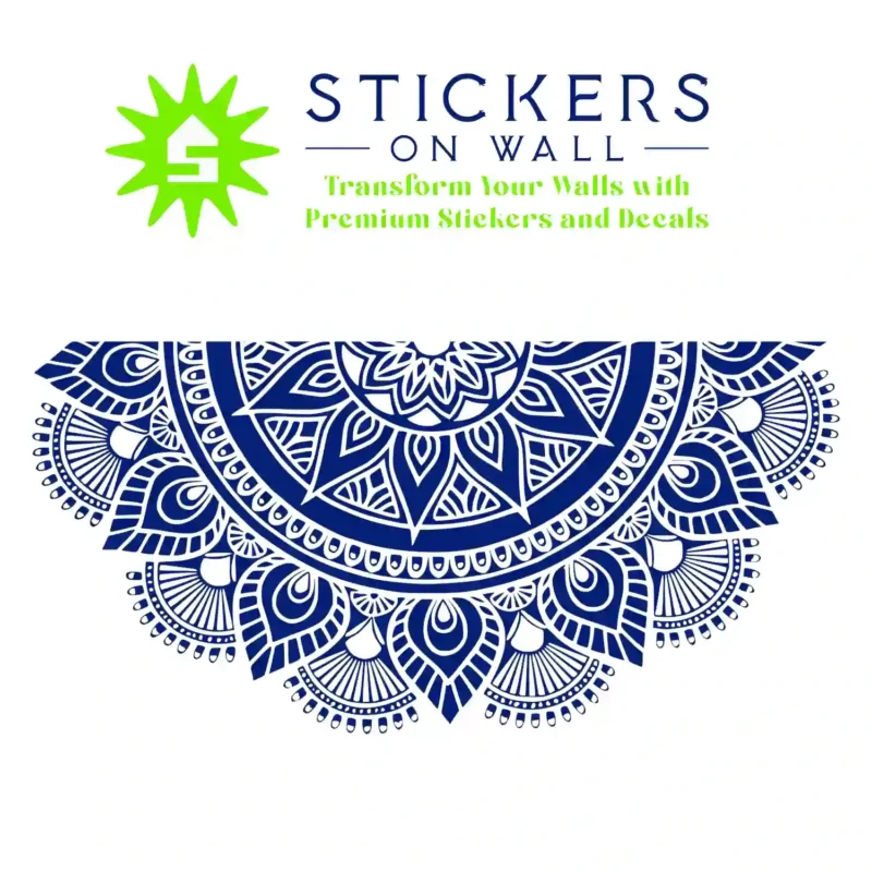 Mandala Semi Wall Stickers Medium Blue | Stickers on Wall