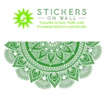 Mandala Semi Wall Stickers Mid Green | Stickers on Wall