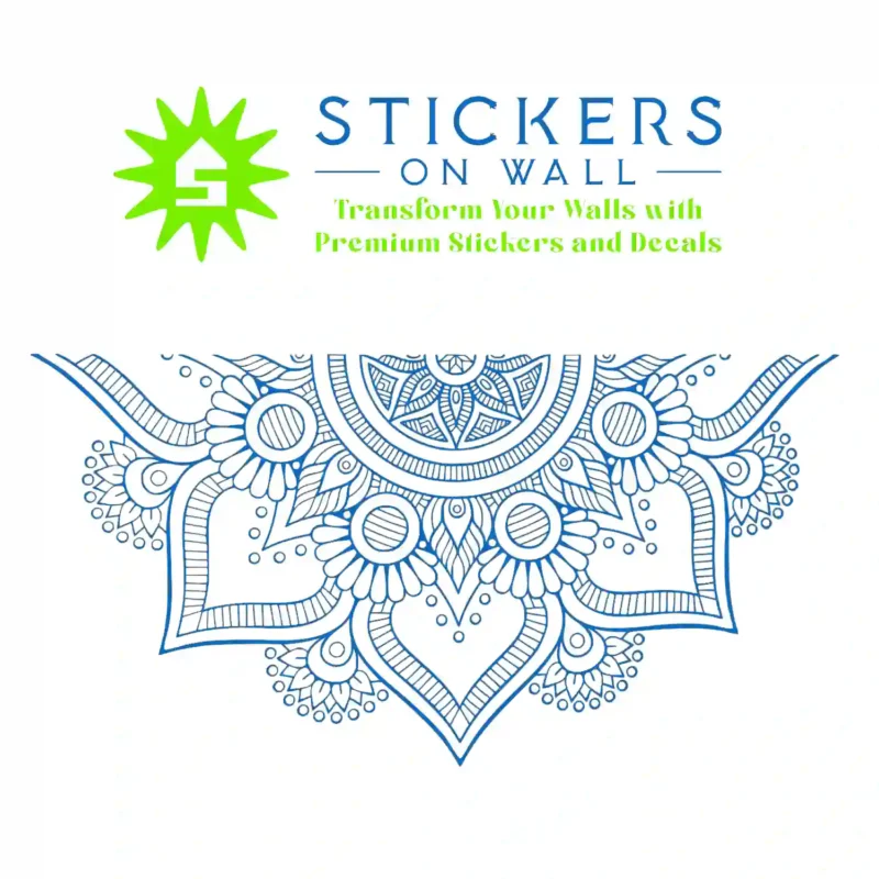 Mandala Spread Wall Stickers Azure Blue | Stickers on Wall
