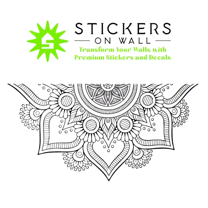 Mandala Spread Wall Stickers Black | Stickers on Wall