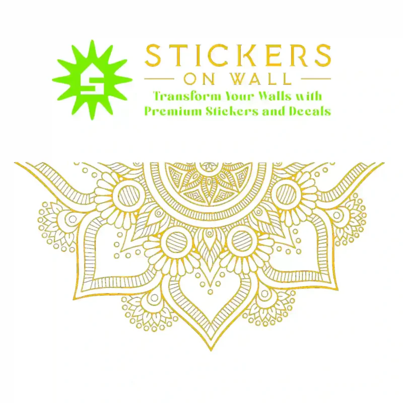Mandala Spread Wall Stickers Golden Yellow | Stickers on Wall