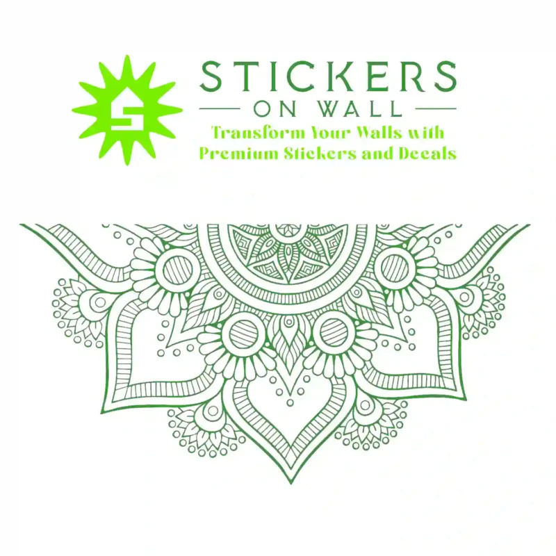 Mandala Spread Wall Stickers Mid Green | Stickers on Wall