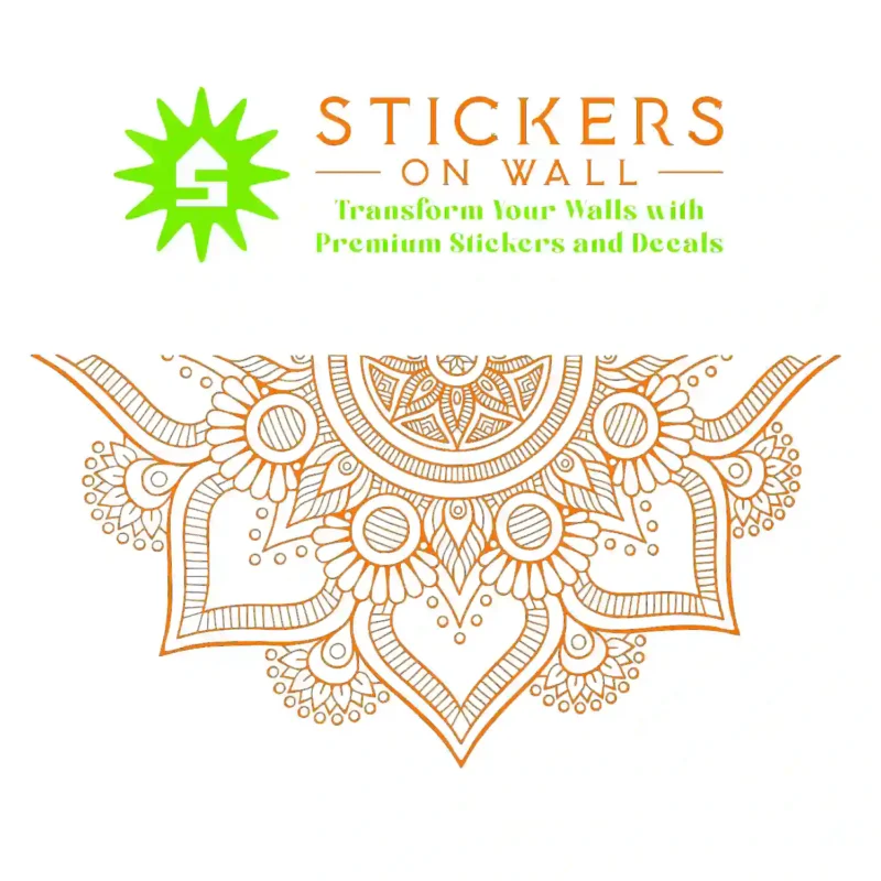 Mandala Spread Wall Stickers Orange | Stickers on Wall